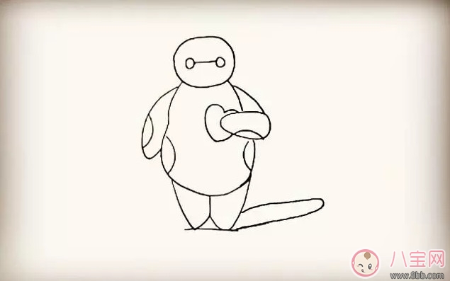 超能陸戰隊大白簡筆畫 寶寶簡筆畫