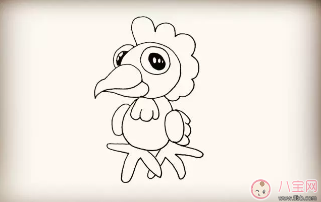 寶寶簡(jiǎn)筆畫  簡(jiǎn)單畫出大公雞