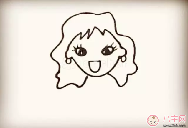 簡單兩筆畫出媽媽 媽媽簡筆畫教學