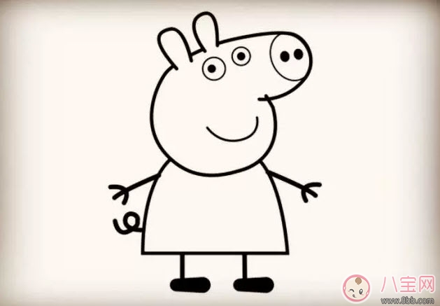 兒童簡筆畫小豬佩奇 小豬佩奇的簡筆畫