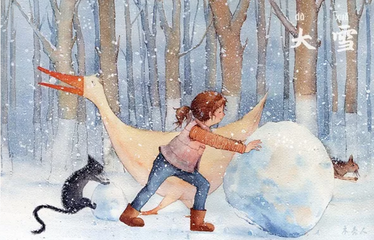 今日大雪說說朋友圈配圖 今天大雪帶字圖片素材壁紙