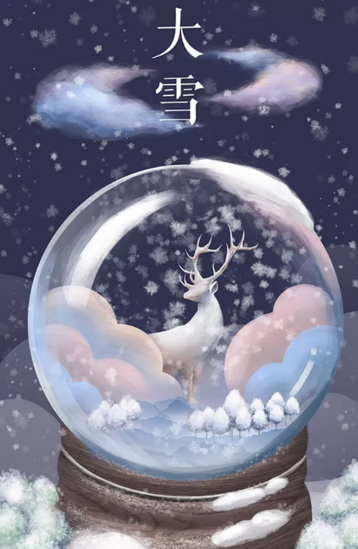 今日大雪說說朋友圈配圖 今天大雪帶字圖片素材壁紙