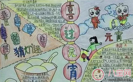 2018元宵節手抄報圖片 元宵節手抄報素材大全