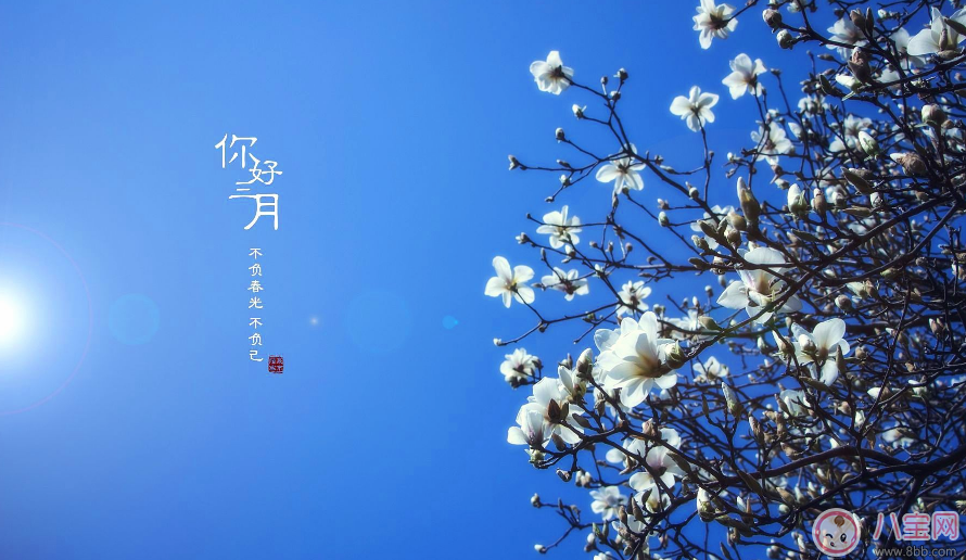 你好三月帶圖配字心情句子 2018期待三月帶圖短語感慨