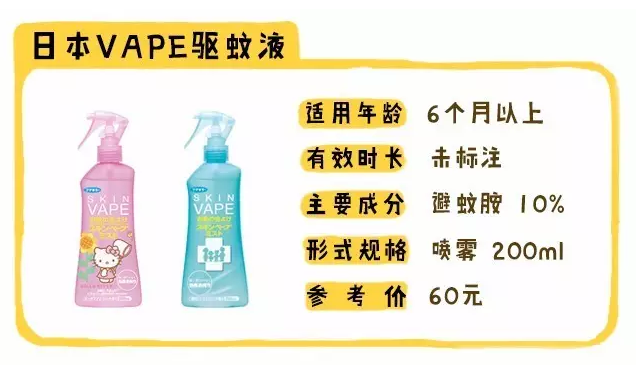 Vape驅蚊水能給寶寶用嗎 日本驅蚊水vape成分安全嗎
