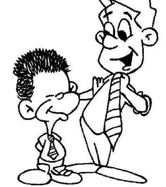 幼兒園父親節簡筆畫 爸爸和寶寶一起的簡筆畫圖片素材