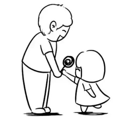 幼兒園父親節簡筆畫 爸爸和寶寶一起的簡筆畫圖片素材
