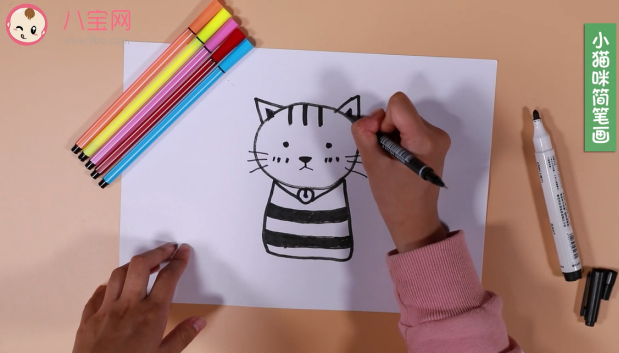小貓咪簡筆畫視頻   可愛小貓咪畫法教程