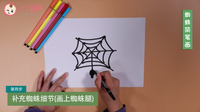 蜘蛛簡筆畫視頻  簡單蜘蛛的畫法步驟