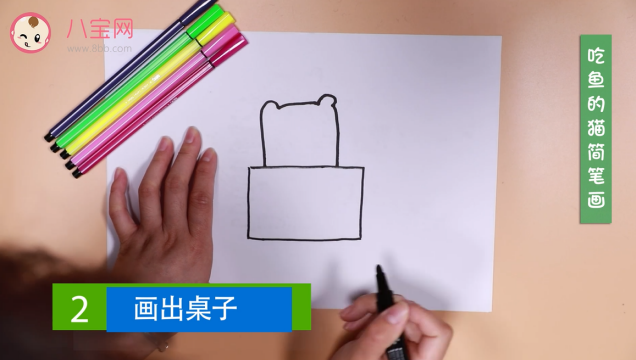 吃魚的貓簡筆畫視頻  吃魚的貓簡筆畫步驟教程