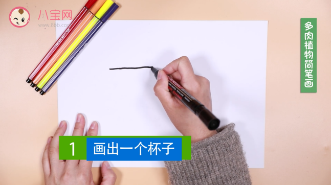 多肉植物簡筆畫視頻   多肉植物簡筆畫步驟