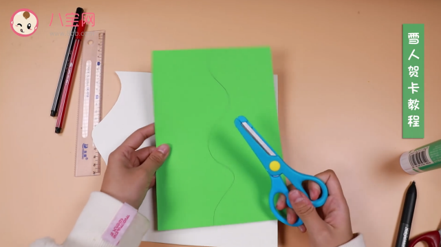 圣誕節雪人賀卡視頻教程  雪人賀卡制作步驟
