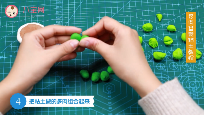 多肉盆栽粘土視頻教程 多肉盆栽粘土制作方法