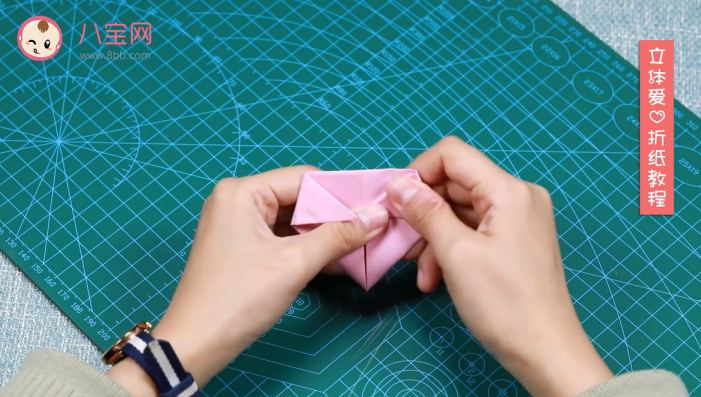 立體愛心折紙視頻教程 立體愛心折紙制作方法