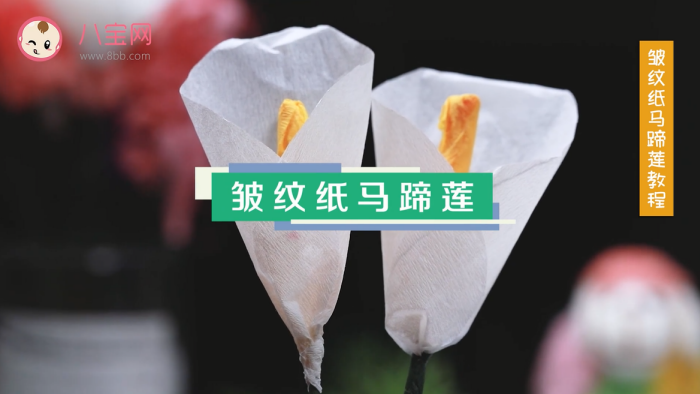 皺紋紙馬蹄蓮視頻教程 皺紋紙馬蹄蓮做法圖解