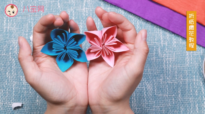 櫻花折紙視頻教程 櫻花折紙制作圖解