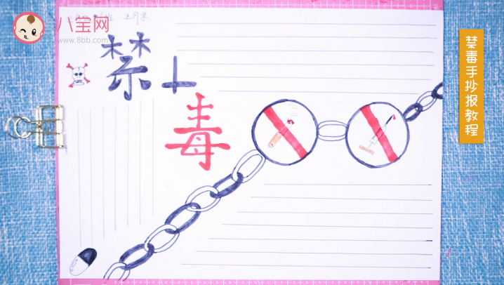 禁毒手抄報(bào)視頻教程 禁毒手抄報(bào)制作圖