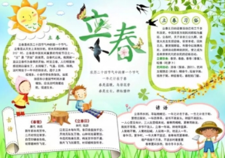 立春手抄報圖片 2019立春手抄報資料內容