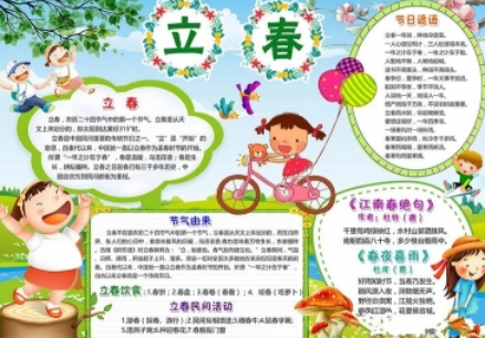 立春手抄報圖片 2019立春手抄報資料內容