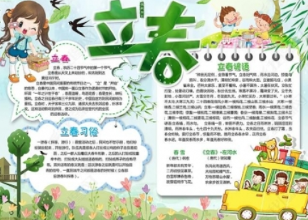 立春手抄報圖片 2019立春手抄報資料內容