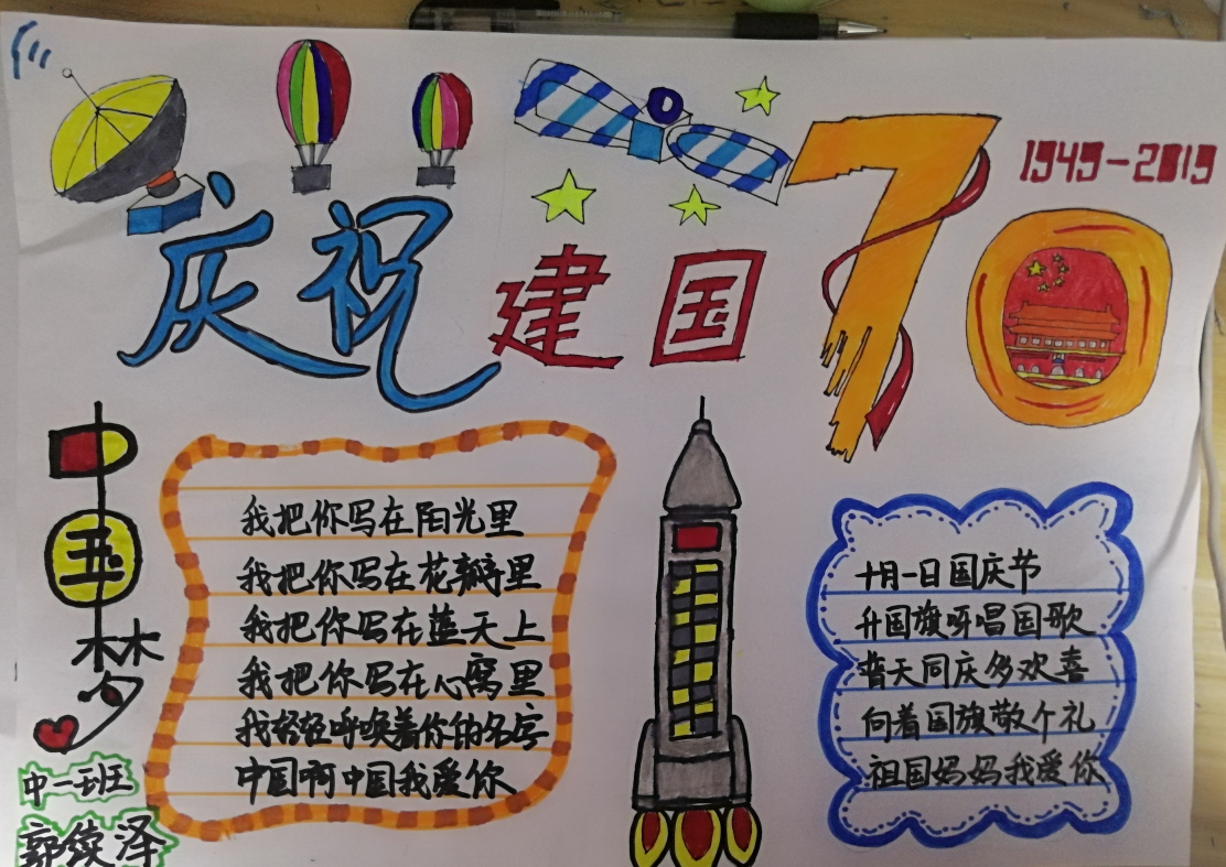2019建國70周年國慶節(jié)手抄報 國慶70周年手抄報小學(xué)生內(nèi)容