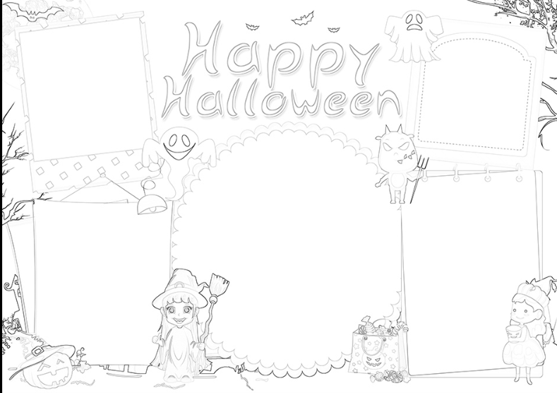 2019萬圣節搞怪有個性的手抄報大全 萬圣節手抄報模板圖片