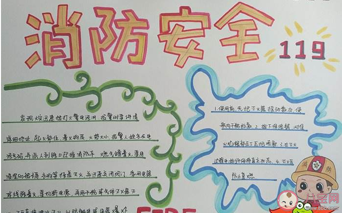 全國消防日簡單有意義的手抄報模板 消防安全教育的手抄報圖片 全國消防日簡單有意義的手抄報模板 消防安全教育的手抄報圖片