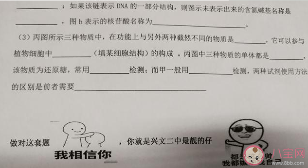 四川一高中出現(xiàn)表情包試卷 試卷中應(yīng)該出現(xiàn)表情包嗎