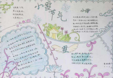 小雪手抄報圖片模板大全 簡單漂亮的小雪手抄報 小雪手抄報圖片模板大全 簡單漂亮的小雪手抄報