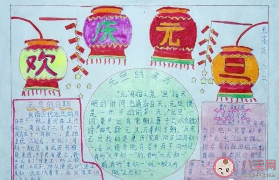 2020元旦節(jié)簡(jiǎn)單漂亮手抄報(bào)大全 元旦節(jié)手抄報(bào)內(nèi)容資料圖片素材