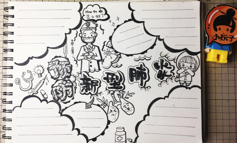 預防肺炎病毒手抄報圖片大全 新型冠狀病毒手抄報內容