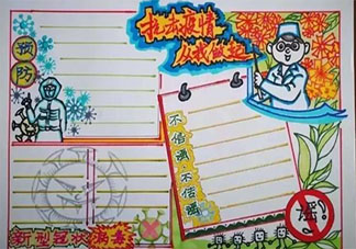 抗疫情的手抄報文案句子內容大全2020  寫在疫情手抄報上的正能量句子