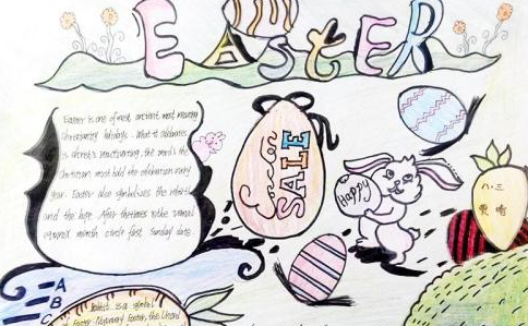 2020復活節手抄報圖片大全 簡單的復活節手抄報模板