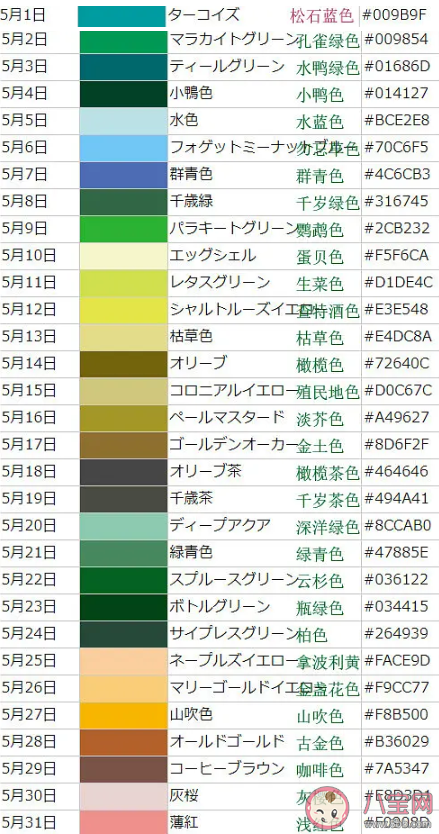 原來生日也可以有顏色是什么意思 日本的365天“誕生色”測試鏈接分享