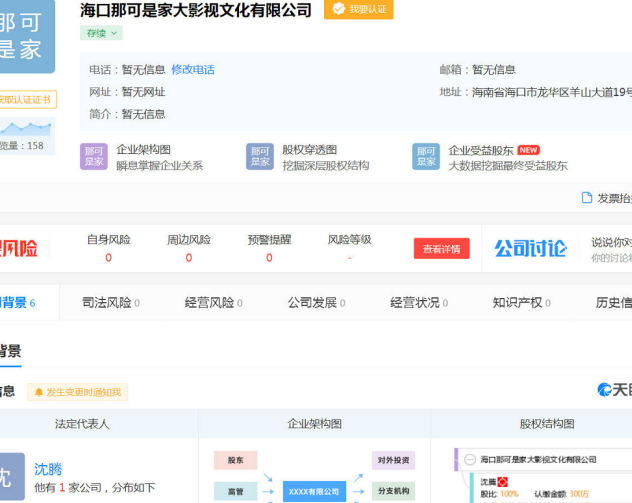 沈騰公司名字叫什么 造句式公司名怎么讀