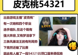 皮克桃54321是什么意思什么梗 皮克桃梗出處來(lái)源是哪里