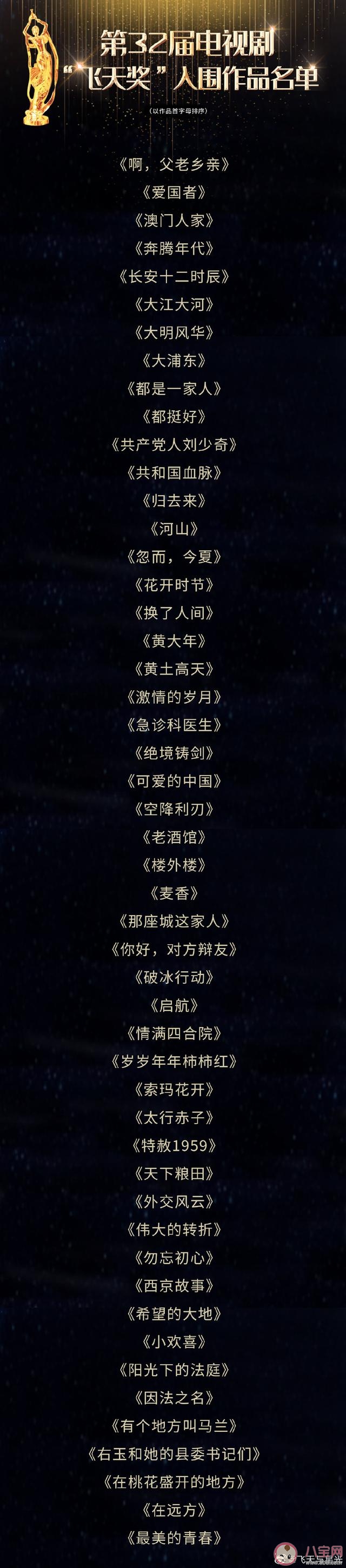 2020飛天獎(jiǎng)入圍作品名單 飛天獎(jiǎng)有哪些電視劇入圍 2020飛天獎(jiǎng)入圍作品名單 飛天獎(jiǎng)有哪些電視劇入圍