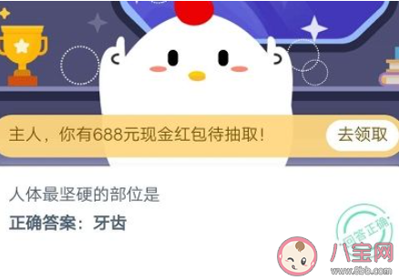 人體最堅硬的部位是 支付寶螞蟻莊園9月27日答案 人體最堅硬的部位是 支付寶螞蟻莊園9月27日答案