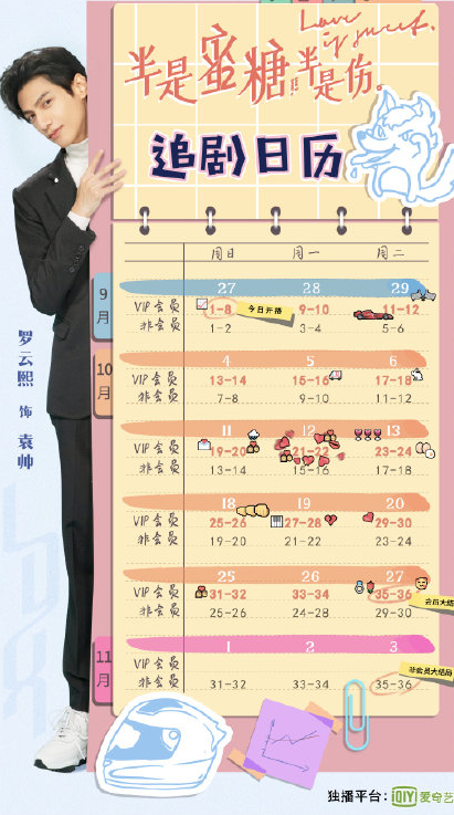半是蜜糖半是傷追劇日歷 半是蜜糖半是傷更新時間表 半是蜜糖半是傷追劇日歷 半是蜜糖半是傷更新時間表
