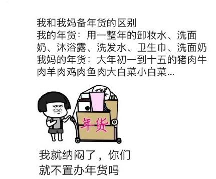 我和我媽備年貨的區(qū)別 年輕人備年貨的新方式