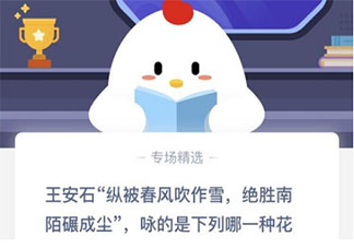 縱被春風吹作雪絕勝南陌碾成塵詠的是哪種花 最新螞蟻莊園11月6日答案