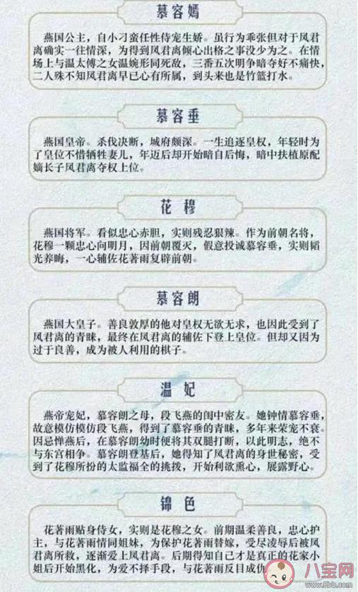 《鳳隱天下》要改拍電視劇是真的嗎 《半城花雨伴君離》原著小說各人物關(guān)系小傳