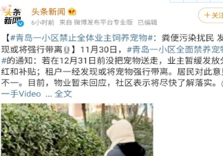 小區全面禁養寵物合理嗎 小區哪些狗不能養