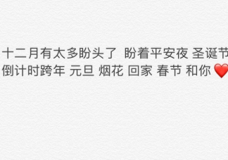 十二月有太多盼頭了是什么意思 期待2021年的心情感言句子