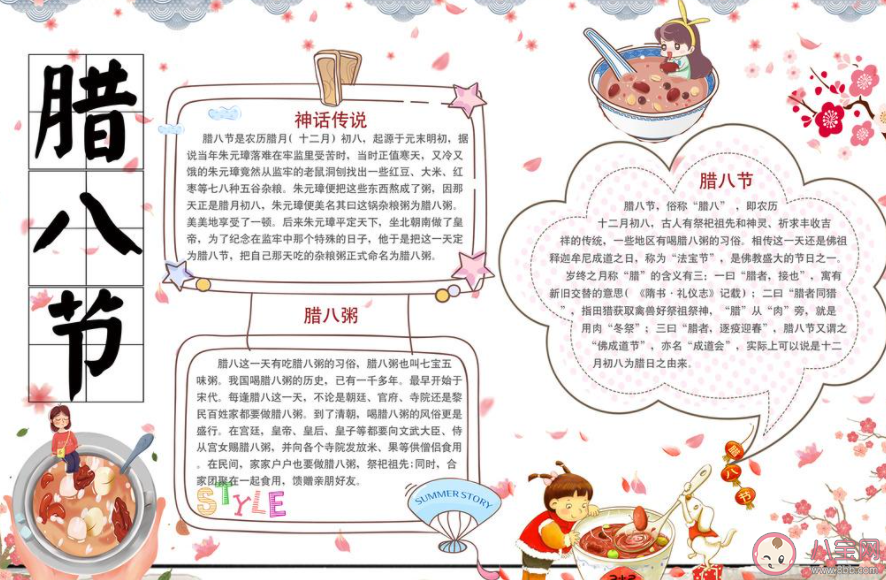 2021臘八節(jié)手抄報圖片內(nèi)容大全 2021臘八節(jié)簡單手抄報模板素材