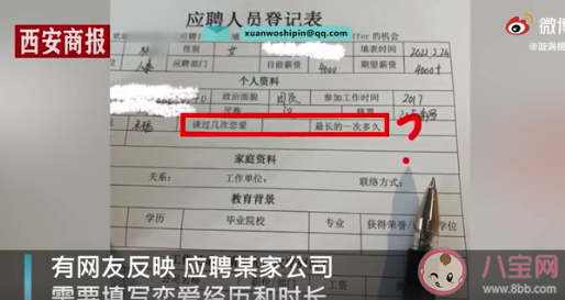 女子應聘人事被要求寫戀愛經(jīng)歷是怎么回事 公司有權(quán)了解員工情感狀況嗎 女子應聘人事被要求寫戀愛經(jīng)歷是怎么回事 公司有權(quán)了解員工情感狀況嗎
