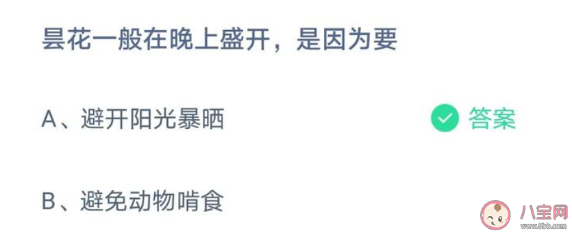 曇花一般在晚上盛開是因為要 螞蟻莊園4月5日答案 曇花一般在晚上盛開是因為要 螞蟻莊園4月5日答案