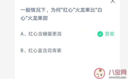 為何紅心火龍果比白心火龍果甜 螞蟻莊園4月10日答案