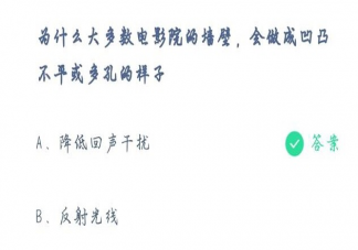 電影院的墻壁為什么做成凹凸不平或多孔的樣子 螞蟻莊園5月15日答案最新
