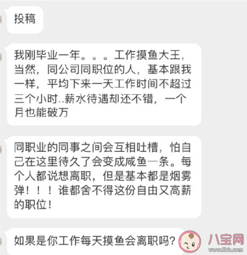 工作每天摸魚要不要離職 摸魚意味著什么